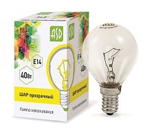 Лампа накаливания ASD Р45 Шар Е14 220В 60Вт 630Лм 2700К 45х76мм фото Лампа накаливания ASD Р45 Шар Е14 220В 60Вт 630Лм 2700К 45х76мм картинка